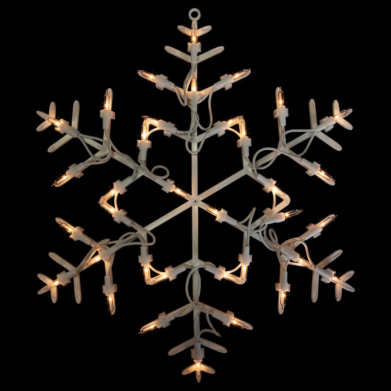 13.5" Lighted Snowflake Christmas Window Silhouette Decoration